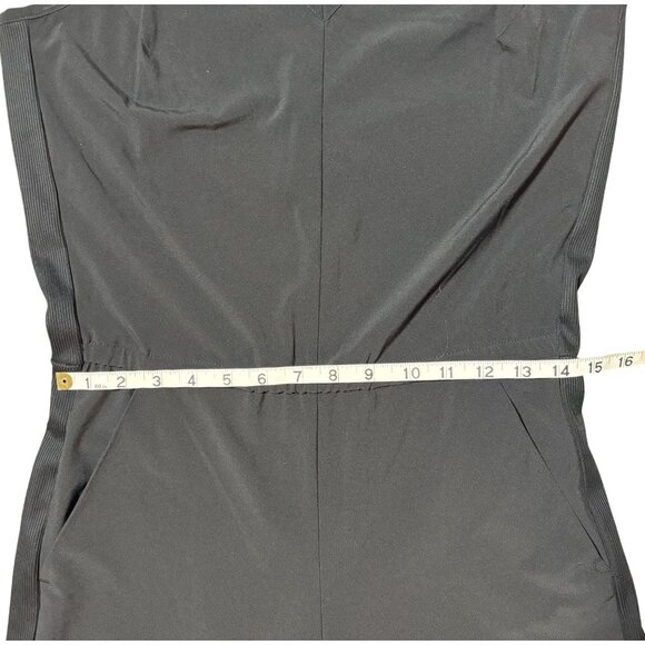 Athleta Black sleeveless jumpsuit outdoors casual stretch comfort size 6P - Picture 7 of 11